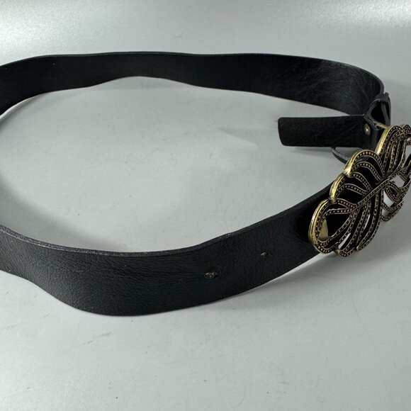Siberian Genuine Black Leather Belt, Size M main image 6